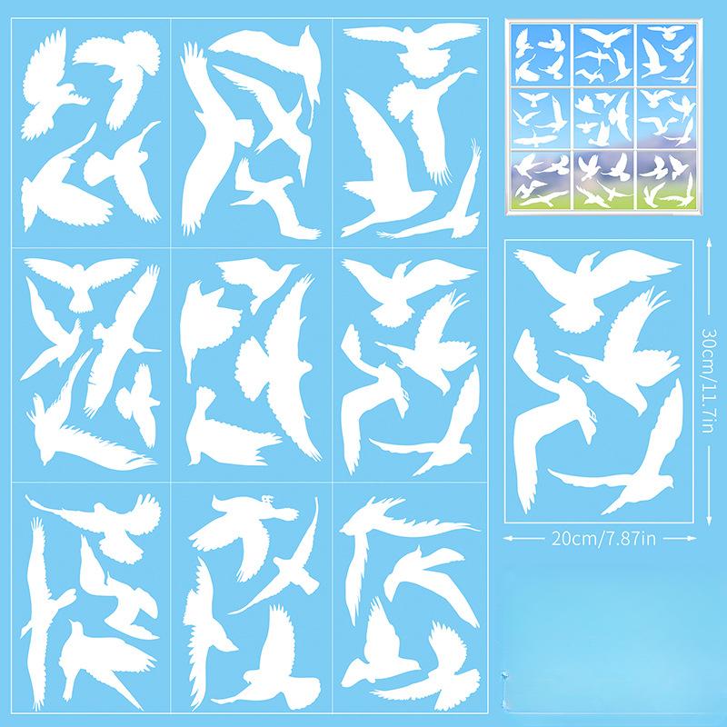 Colorful, Hummingbird, Simple, Anti-collision Glass Sticker, Home Office, Window Glass Sticker, Refrigerator Decoration