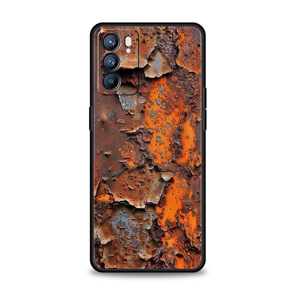 Vintage Industrial Style Rusty Phone Case For Oppo Reno 13 12 11 10 7 F Find X5 X6 A98 A80 A79 A78 A57 A54 A31 A17 Pro Soft TPU