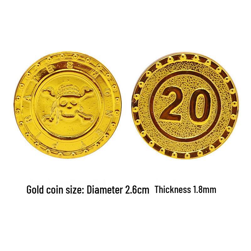 

100-Piece Pirate Treasure Chest Coins: Decorative Halloween Figurines for Pirate Themes