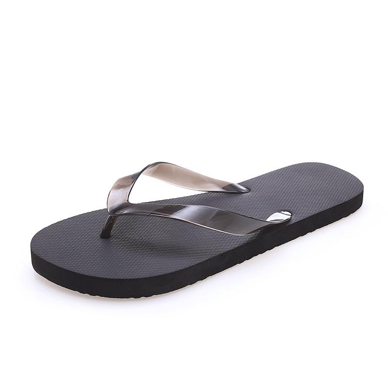 Summer New Flip-flops Men's Casual Beach Shoes Men's Solid Color Non-slip Splint Slippers Men's Trend Sandals