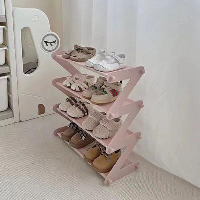 Simple Shoe Rack Storage Cabinet, Shoe Box Storage, Layered Assembly, Z-shaped Shoe Rack, Folding Shoe Rack, Small Shoe Rack