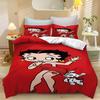 3D Cartoon B-BetyS Boop Bedding Set Duvet Cover Pillowcases,  for Kids Girls Bedroom Decor Twin Full Queen King Size