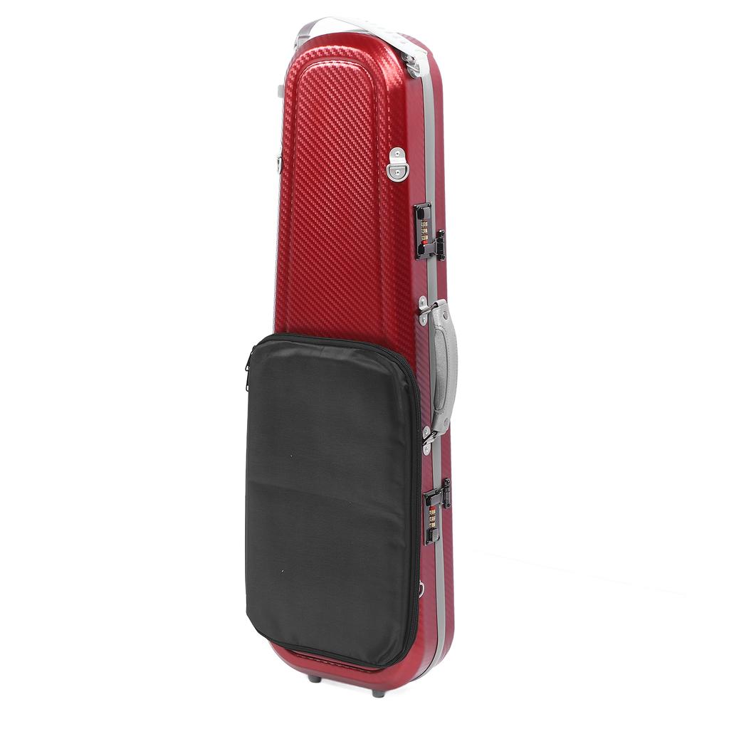 Violin Case 4 4 Full Size Super Light Portable Carbon Fiber Hardshell with Password Lock Red