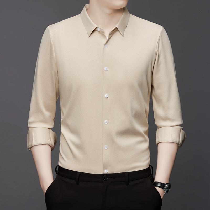 

Новая зимняя мужская рубашка, однотонная, двухсторонняя, бархатная, мужская рубашка с длинными рукавами для мужчин среднего возраста 4XL