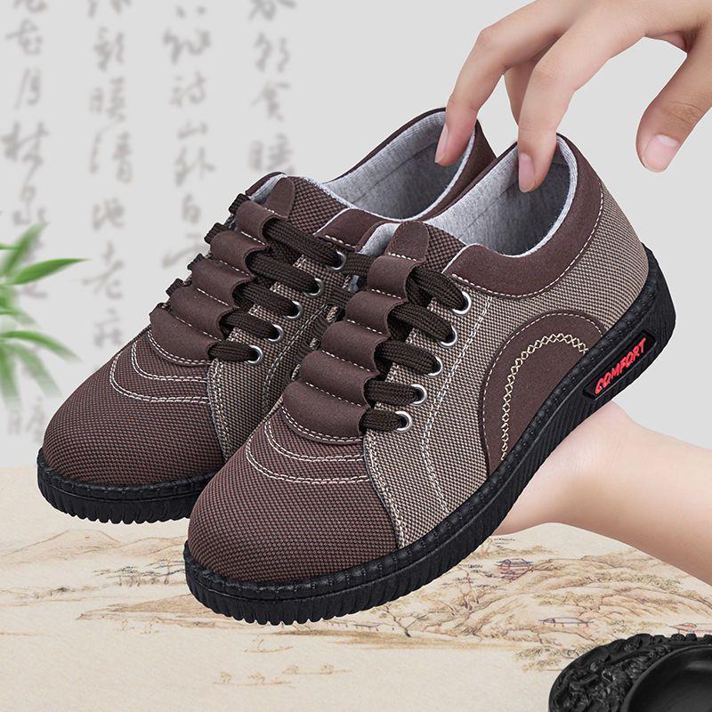 

Spring Airy Non-slip Comfortable Low-top Shoes for Women - Perfect for Long-standing Comfort and Chinese Style Elegance 35 кофейный