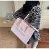 Large-capacity embroidered bag women's summer versatile new casual shoulder bag textured commuter tote bag