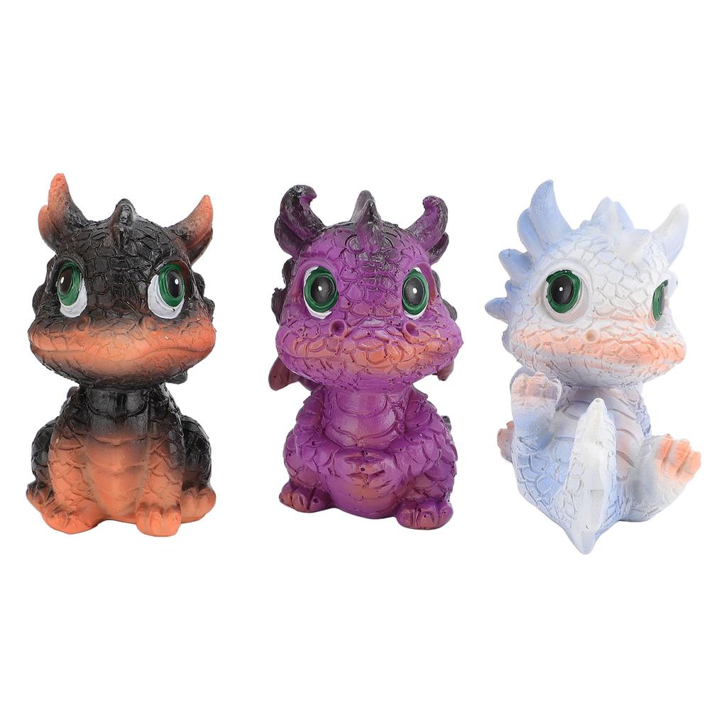 Baby Dragon Figure Resin Multifunctional Cartoon Baby Dragon Model Figure for Office Garden
