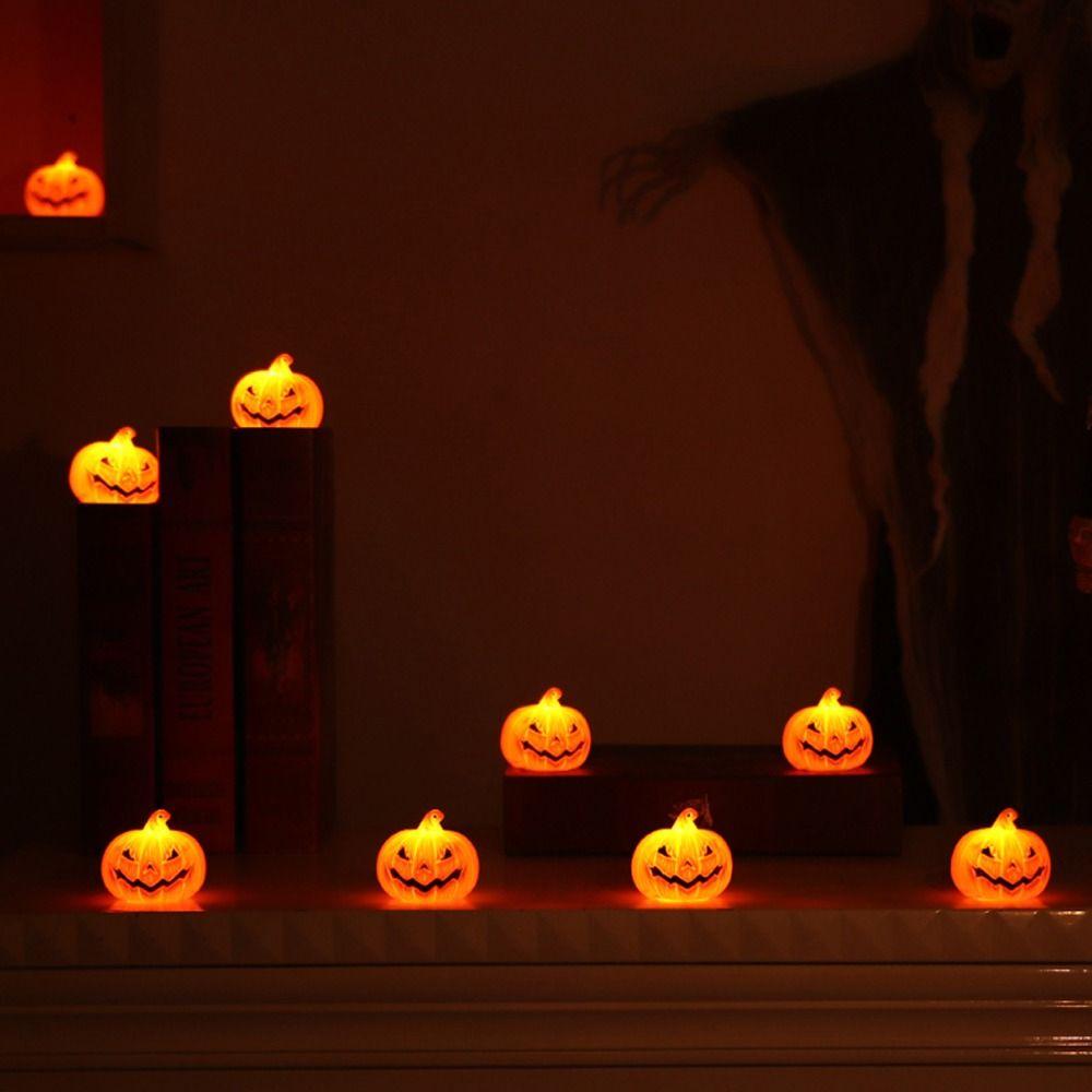 Horror Props Pumpkin Lamp LED Candle Lamp High Quality Ghost Festival Decoration  Photography Props