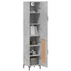 VidaXL Buffet haut Gris béton 34,5x34x180 cm Bois d'ingénierie 3199109