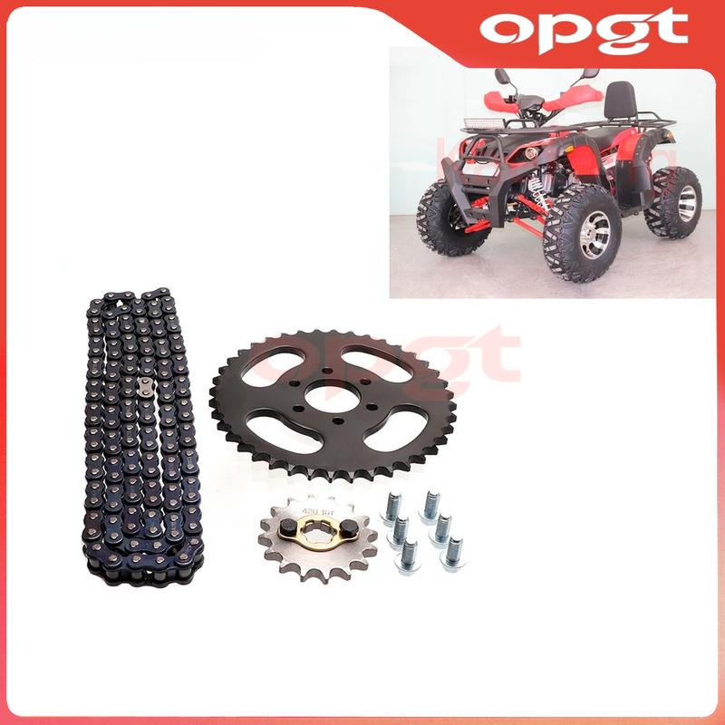 OPGT 428 130L Chain Set with 16T Front Sprocket &40T Rear Sprocket for 125cc 150cc 200cc 250cc ATV Go Kart UTV Buggy Quad
