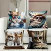 Cool Pets Print Square Pillow Covers Pattern Cushion Cover Suitable for Sofa Bedroom Car Pillow Cover