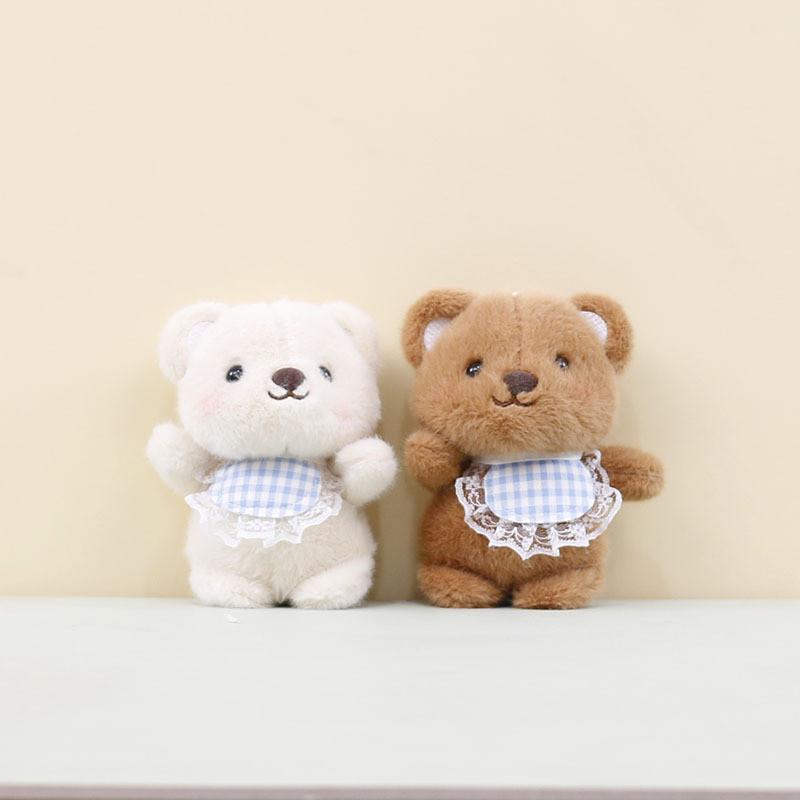 Ultra Soft Short Plush Bear Keychain Adorable Stuffed Animal Toy For Bags