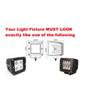 Yellow 4pcs Protective Lens Cover For 3x3 Inch Square Cube Pods LED Work Light Bar Fog Lamp Driving Light