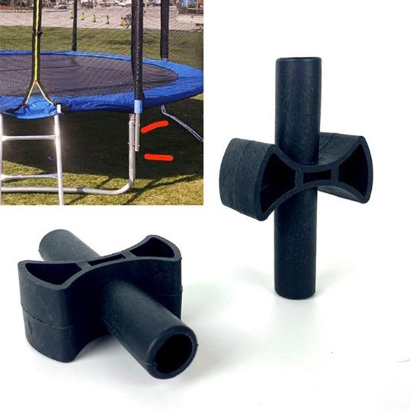 12Pcs Trampoline Enclosure Poles Gaps Spacers Crosses Shaped Safety Spacers for Trampoline Enclosure Post Connection