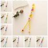 Lucky Letter Acrylic Beads Keychain Colorful Car Keyring Fashion Mobile Phone Lanyard  Bag Pendant
