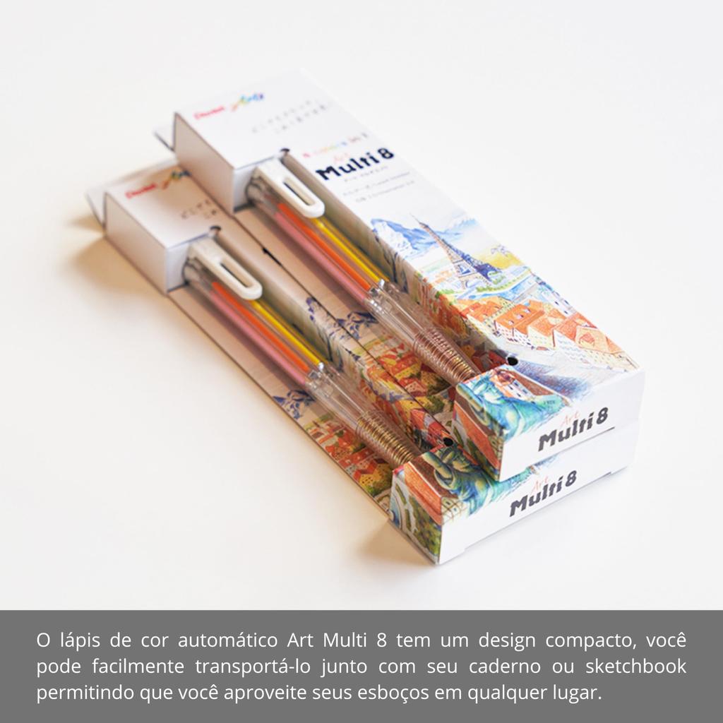 Pentel Art Multi 8 Färger XPH804 8, Stift,