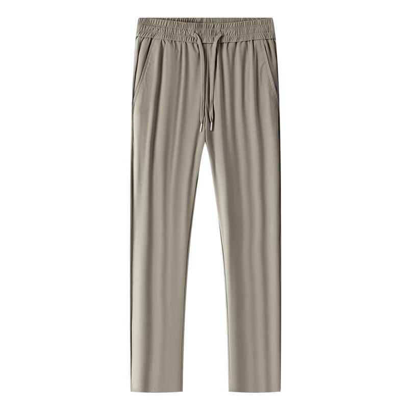 MONTAGUT Men's Silky Straight-Leg Casual Pants with Stain & UV Protection