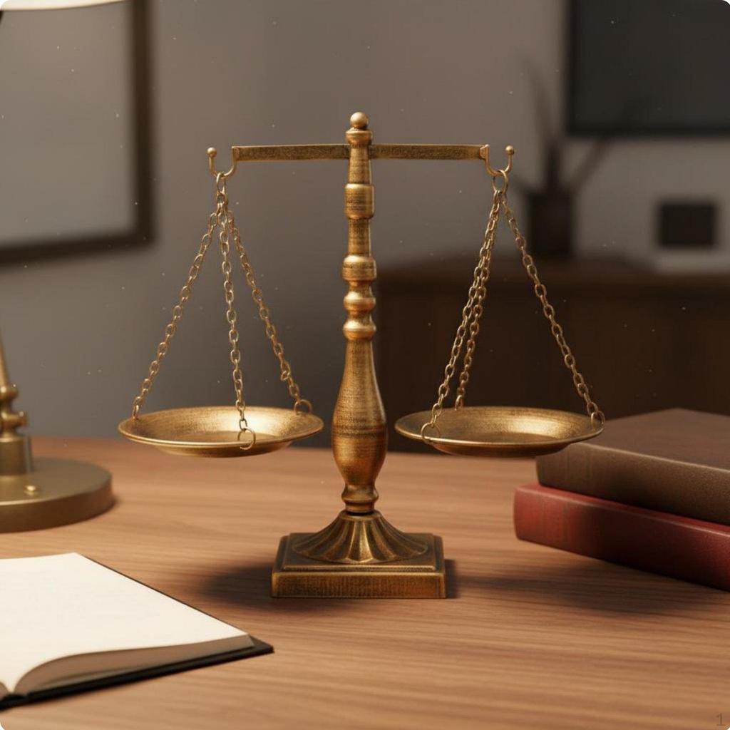 Decorative Balance of Justice Rustic Look Sculpture Sturdy Scale for