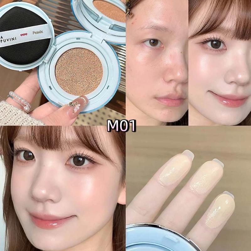 Cappuvini Matte Silky Moisturizing Concealer Air Cushion Natural Makeup Holding Water Resistant Cream Cushion Skin Foundation