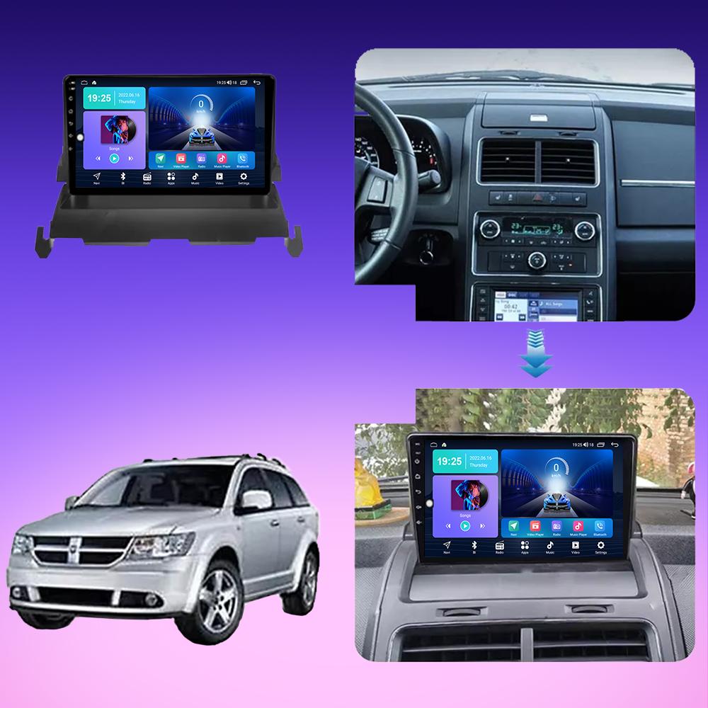 2 DIN Android Carplay autorádio pro Dodge Journey 2009-2012 multimediální přehrávač hlavní jednotka stereo GPS navigace BT WIFI 4+64GB