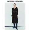 UR Women's French Style Hepburn Long Sleeve A-Line Dress