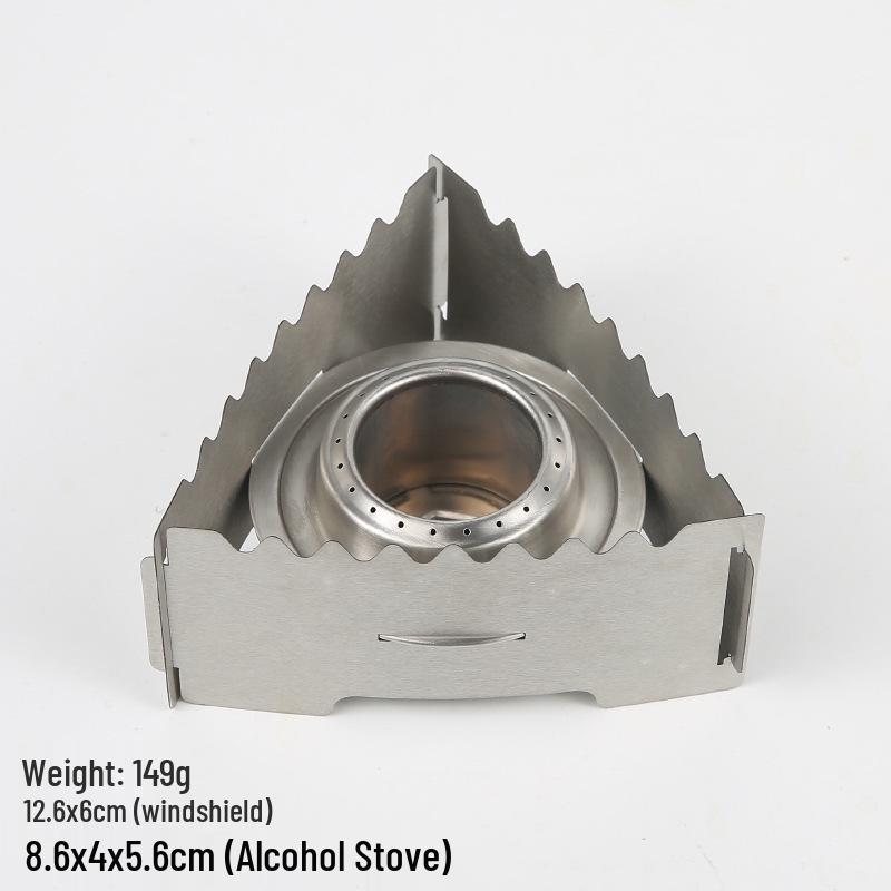 Windproof Outdoor Mini Stainless Steel Alcohol Camping Stove
