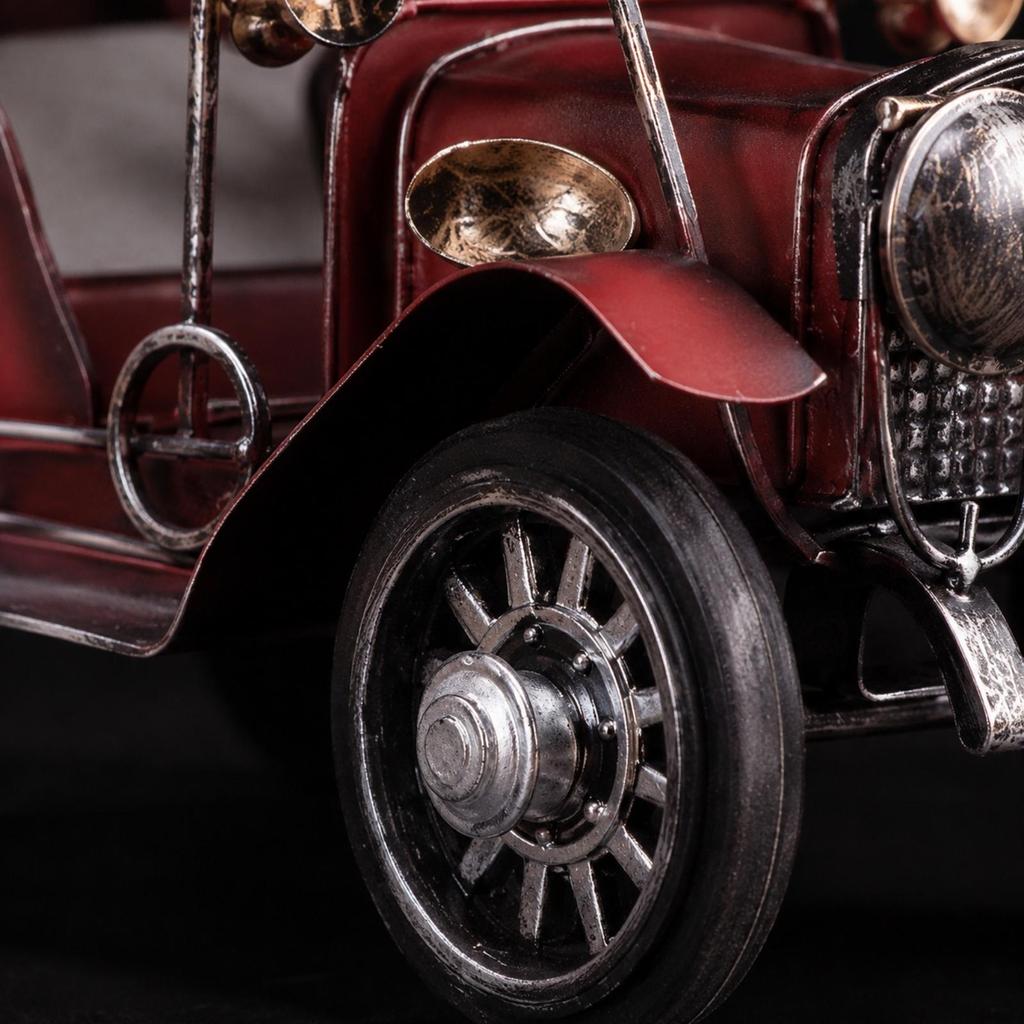 Retro Car Collectible Shiny Classic Open-Front Miniature Automobile Elegant