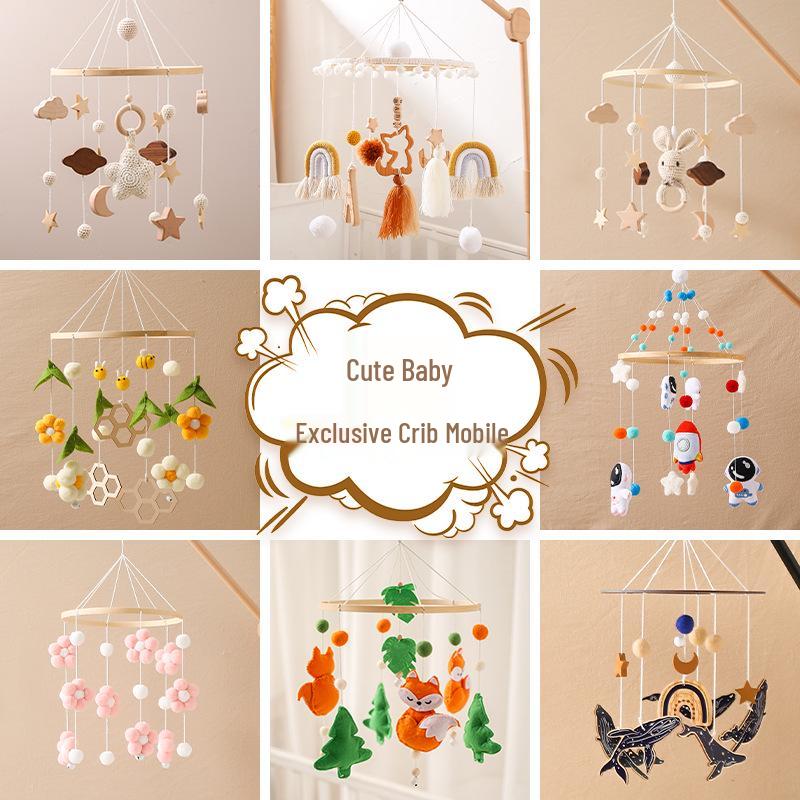 Rotating Crib Mobile: Newborn Baby Sleep Aid & Educational Rattle Toy