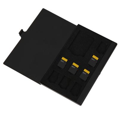 Aluminum Alloy Rectangle 12 TF Memory 1 SD Card Holder Case Protect Storage