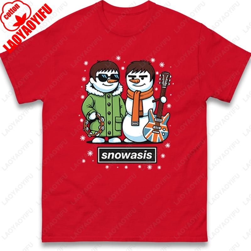 Snowasis Character Christmas Unisex Women TShirt Funny Xmas Music Band Spoof Festive Gift Tee High Quality Cotton Cool Hipster Tops 4XL