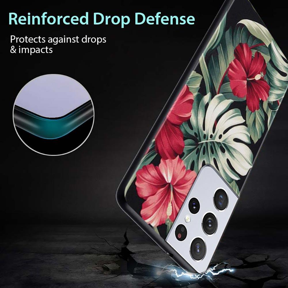 Shell für Samsung Galaxy S21 S20 S10 S9 S8 Plus Ultra 5g S10lite S10e S7edge S20 S21 Fe Abdeckung fall Vintage Bananen Blatt Blume