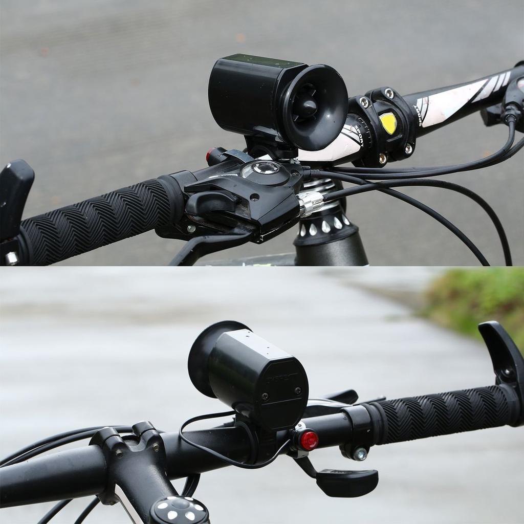Isuper Bicicleta el/éctrica Cuerno 6 Suena Muy Ruidoso Alarma Manillar de la Bicicleta del Anillo de Bell del Cuerno de la Bici Altavoz Ultra-Alta