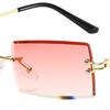Rimless Sunglasses Comfortable Frameless Eyewear for Vacation Party Summer Beach