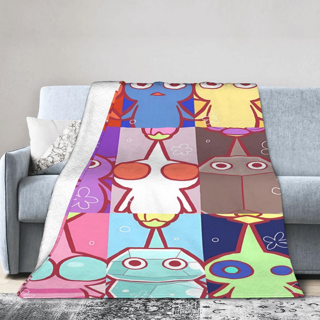 Pikmin Game Blanket Quality Super Warm  Throw Blanket Winter Kids Adult Living Room Fluffy Bedspread