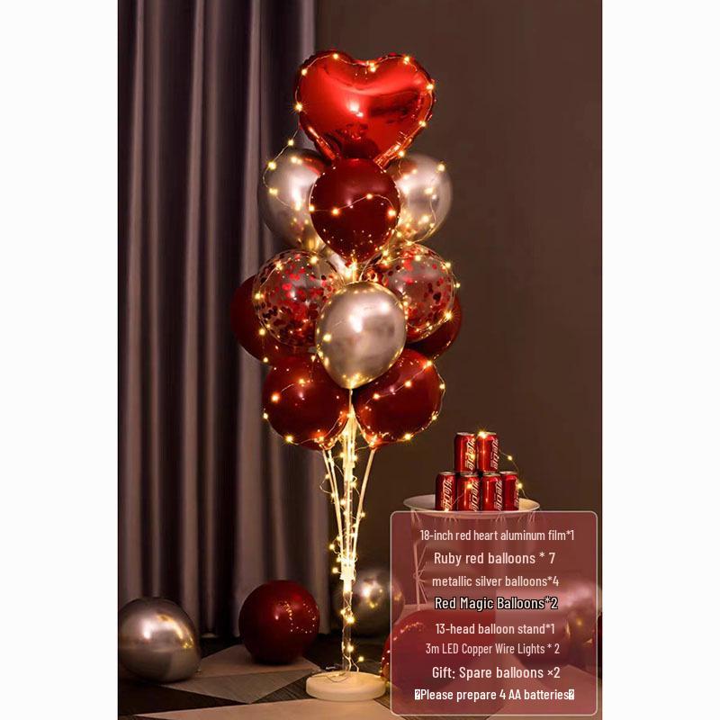Luminous Balloon Floor Stand for Events: Birthday, Wedding, Anniversary, Party, and More.