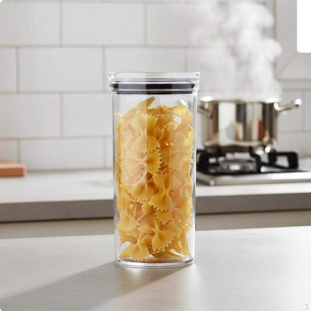 Clear Canister HumidityResistant Dry Food Storage Goods Jar for