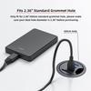 NFHK USB Hub with USB 60mm Desk Grommet Splitter Dock Station with Micro SD Card Reader for Desktop PC 3.0 SD, TF, USB-C, 2-Port