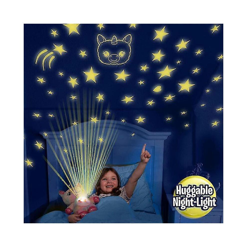 (color) Childrens Projection Lamp Toy Childrens Cartoon Plush Starry Sky Dream Projection Soothing Toy Lamp