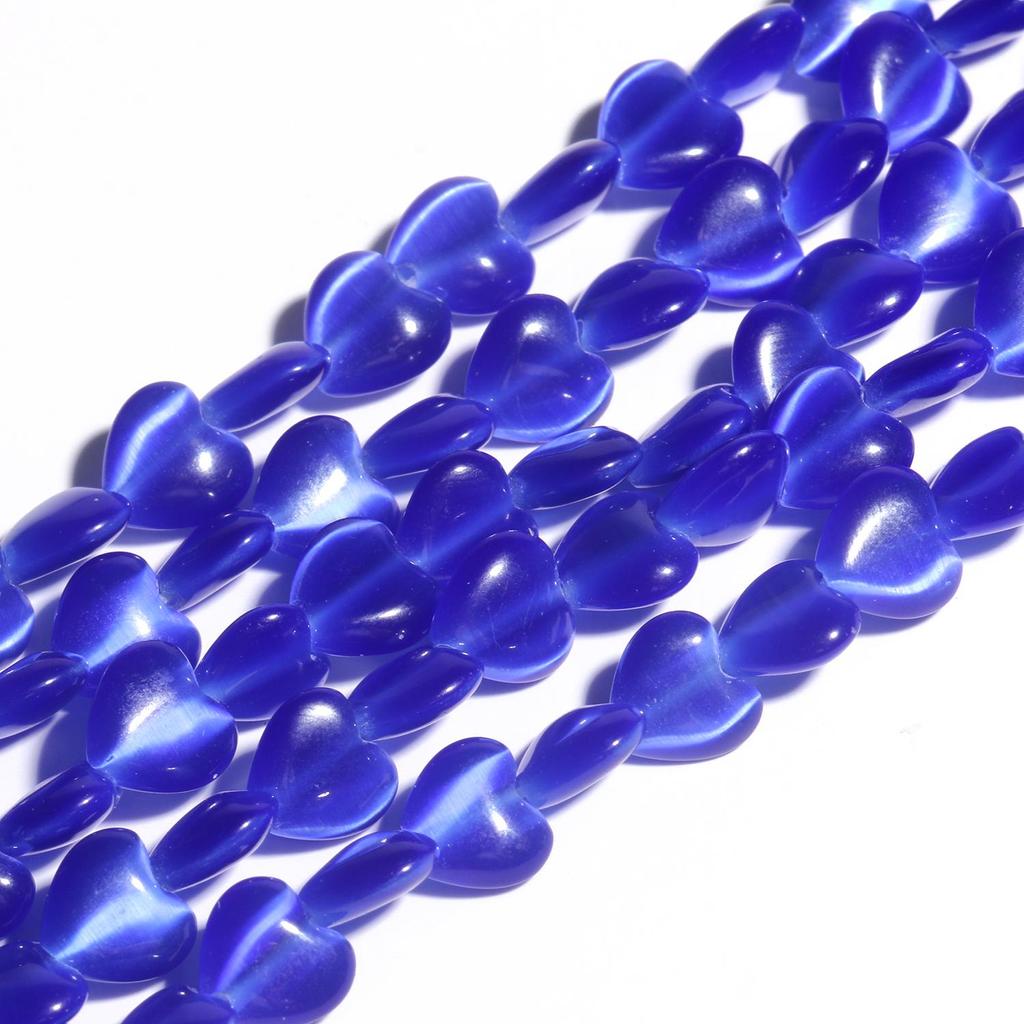 1 Stück Natursteinperlen 8 mm Katzenauge Mondstein Opal Herzformen Mix Farbe Lose Spacer Perlen für Schmuckherstellung DIY Armband Halskette