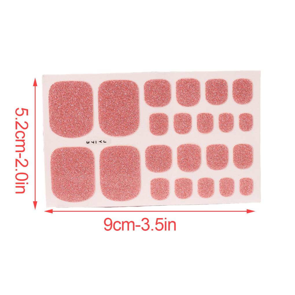 1 Set Color Street Nail Strips Toe Nails Files Glittery Self-Adhesive Waterproof Universal Salon Supplies DIY Manicure Kit