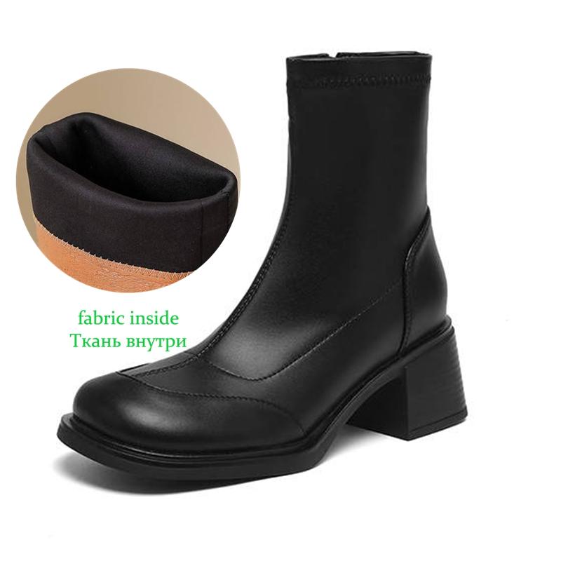 Krazing Pot Microfiber Winter Round Toe Modern Platform Size 33 Boots Size 43 Women Fashion Ankle Boots