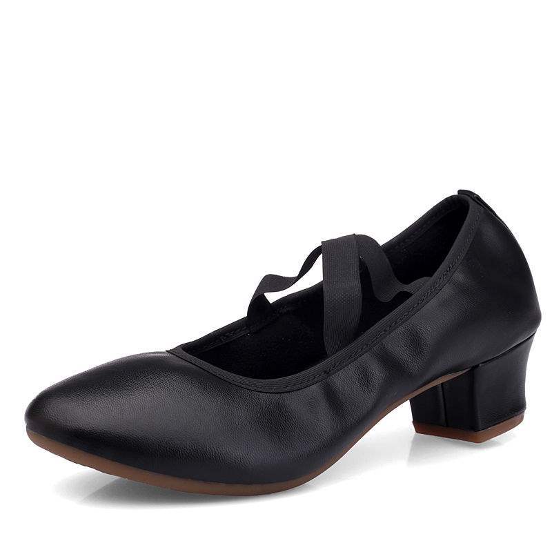 Dance Shoes Women's Soft Sole Adult Square Dance Women's Shoes Four Seasons Middle Heel Shoes Performance Latin Dance Shoes Performance Dance Shoes