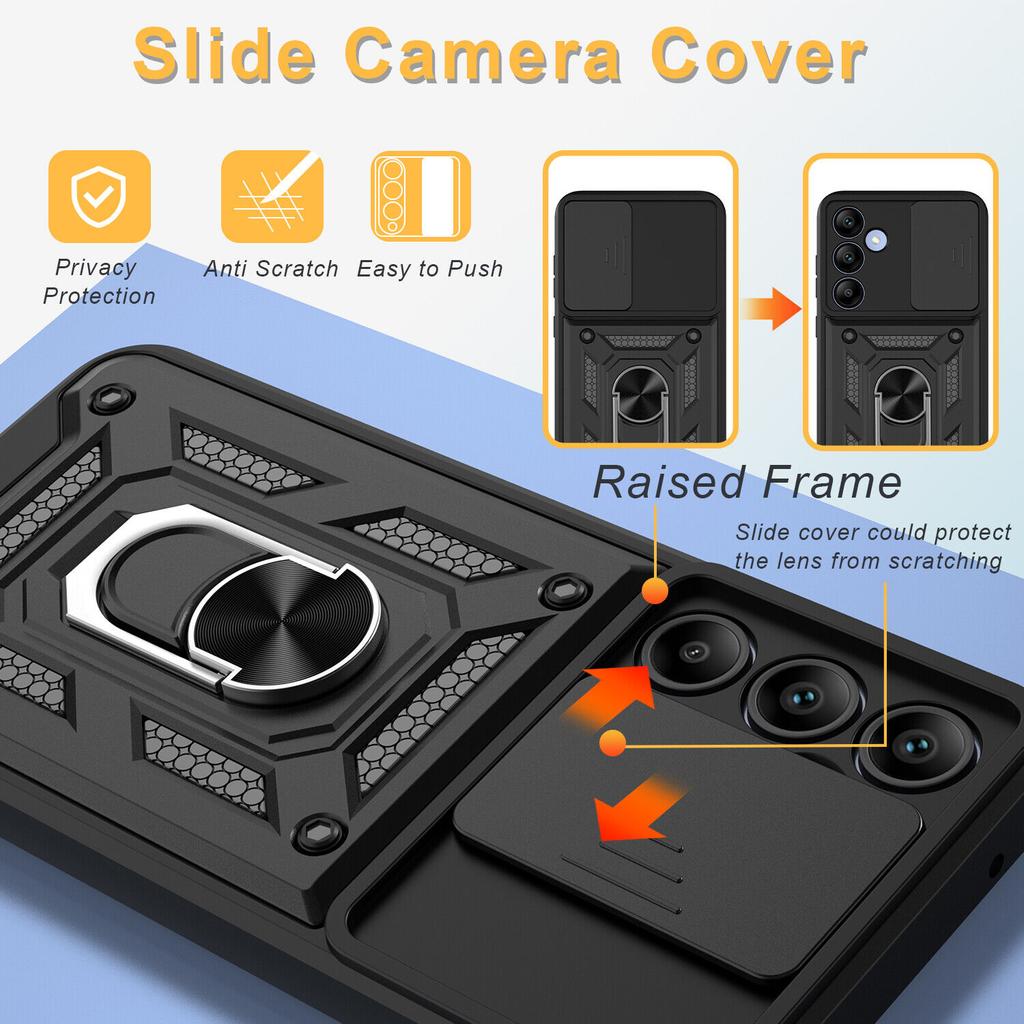 Military Armor Case For Samsung Galaxy A56 A36 A26 A16 5G A55 A35 A25 A15 Cover Shockproof Heavy Duty Ring Stand Holder Shell