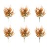 6 Pcs Artificial Fall Flowers UV Resistant Faux Plants Outdoor Decoration Realistic Fake Flower Bundles for Thanksgiving Porch Window Box Planter