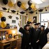 Reusable Graduation Party Banner Glitter Decor Graduation Hanging Banner  Photo Background