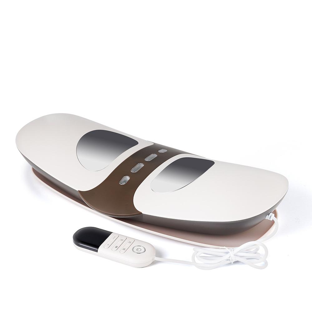 Height Adjustable Electric Waist Traction Massager Vibration Lumbar Traction Massager Waist Spine Support Back Massage Machine белый