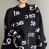 Women's Autumn and Winter Sweater, Thickened , Warm Knitted Stretchy Long-Sleeve Oversized Top