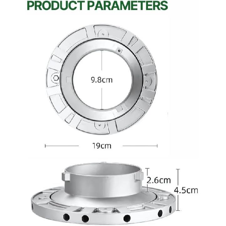 Fotoconic Speedring Speed Ring for Bowens S Studio Flash Strobe Monolight Softbox
