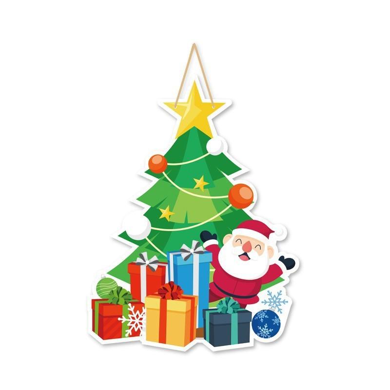 Cross-border Christmas Letter Flag Banner Paper Christmas Latte Flower Flag Hanging Flag Atmosphere Decoration Party Decorations