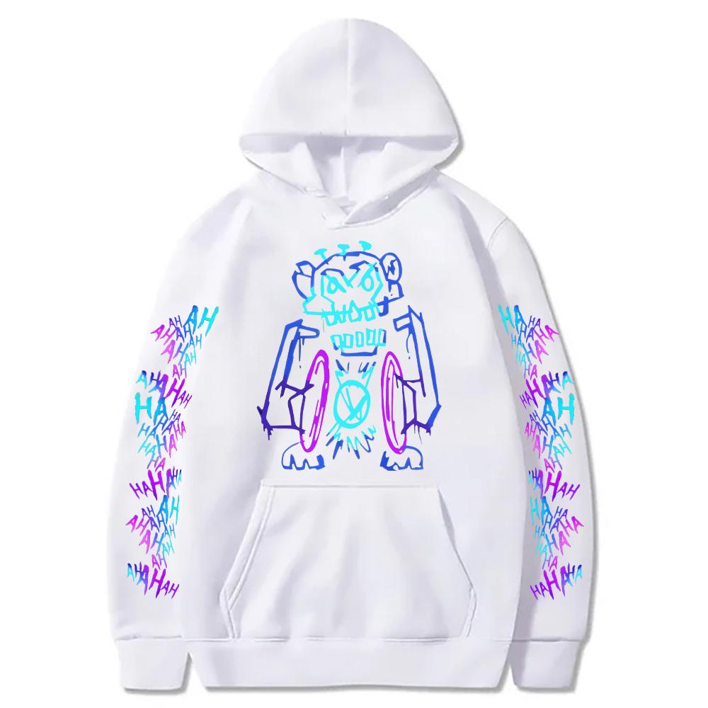 Monkey Graffiti Sweatshirt Arcane Jinx Hoodies Unisex Two Sides Street Sportswear Harajuku Grunge Aesthetic Pullovers